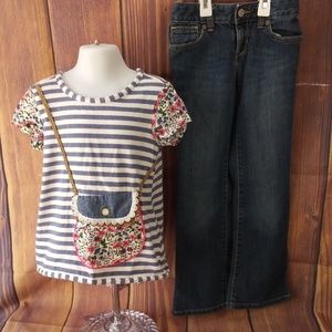 OLD NAVY girls Blue Denim JEANS 7T + Rare  Edition